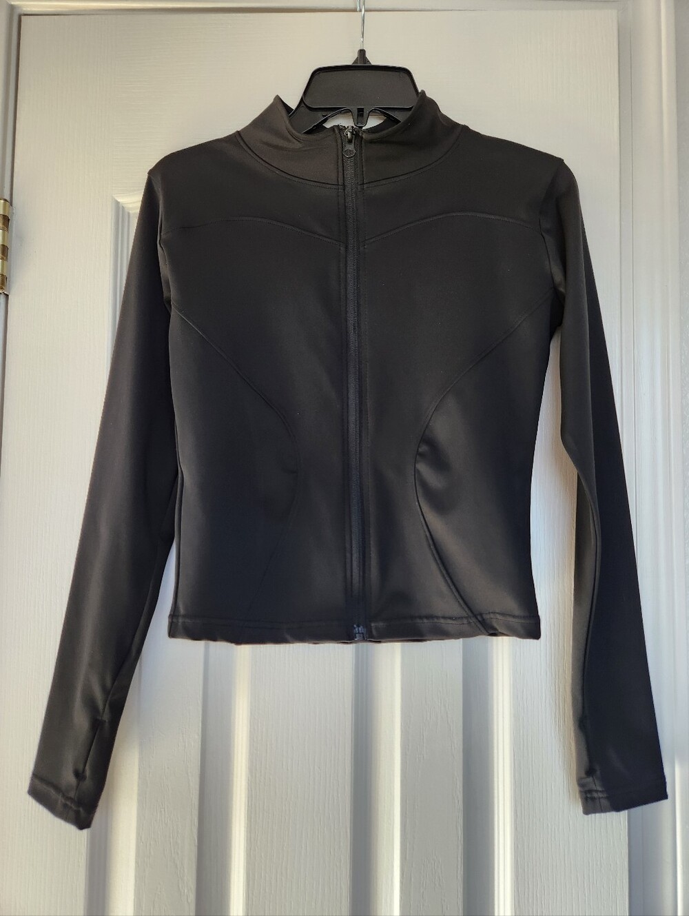 Black Zip Up Athletic Sweater Size S